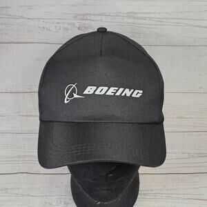 Boeing VULCAN V410 Baseball Cap Men's Adjustable Snapback Black White Logo